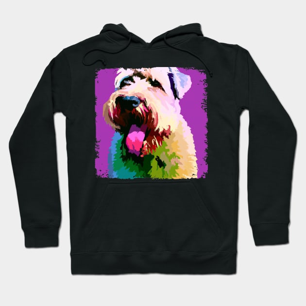 Soft Coated Wheaten Terrier Pop Art - Dog Lover Gifts Hoodie by PawPopArt